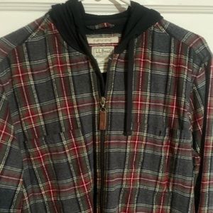 LL Bean flannel hoodie, MM